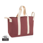 Bolsa de playa lona reciclada con acabado lavado 400 g/m2 color marrón oscuro