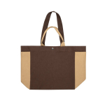 Bolsa shopper-weekender de lona reciclada y capacidad 18L 400 g/m2 color marrón segunda vista