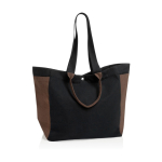 Bolsa shopper-weekender de lona reciclada y capacidad 18L 400 g/m2 color negro
