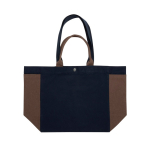 Bolsa shopper-weekender de lona reciclada y capacidad 18L 400 g/m2 color azul marino segunda vista