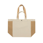 Bolsa shopper-weekender de lona reciclada y capacidad 18L 400 g/m2 color blanco roto segunda vista