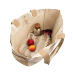 Bolsa shopper-weekender de lona reciclada y capacidad 18L 400 g/m2 color blanco roto tercera vista