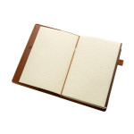 Libreta recargable con bolsillos y cierre elástico PU A5 hojas a rayas color marrón quinta vista