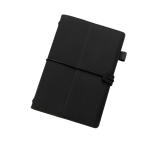 Libreta recargable con bolsillos y cierre elástico PU A5 hojas a rayas color negro segunda vista