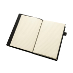 Libreta recargable con bolsillos y cierre elástico PU A5 hojas a rayas color negro quinta vista