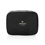 Neceser plegable con organización interior Swiss Peak 4L color negro vista con logo
