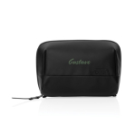 Estuche de viaje plegable con compartimentos Swiss Peak 4,2L color negro vista con logo