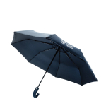 Paraguas plegable automático 21'' mango piel sintética mate Ø108 color azul bondi vista de impresión