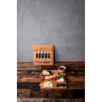 Set de quesos con tabla de roble europeo Boska 29 x 29cm color marrón