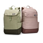 Mochila urbana con compartimento para portátil Thule Lithos 14'' 16L color verde vista general