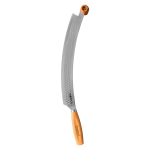 Cuchillo para pizza y queso de doble agarre de acero inoxidable Boska color plateado vista con logo