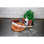 Cuchillo para pizza y queso de doble agarre de acero inoxidable Boska color plateado vista de ambiente 4