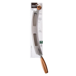 Cuchillo para pizza y queso de doble agarre de acero inoxidable Boska color plateado segunda vista con caja
