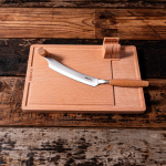 Cortador de queso con tabla DE MADERA y cuchillo extraíble Boska color marrón
