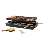 Raclette de mesa con placa reversible antiadherente Boska color negro