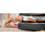 Raclette de mesa con placa reversible antiadherente Boska color negro