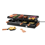 Raclette de mesa con placa reversible antiadherente Boska color negro