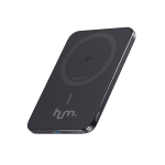 Powerbank ultrafino con carga inalámbrica 15W 5000 mAh Anker Nano color negro vista con logo
