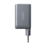 Cargador de pared con carga rápida GaN 100W Anker Prime color gris vista con logo
