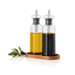 Set de dosificadores de aceite y vinagre 4 en 1 300ml AdHoc color transparente