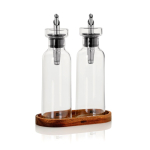 Set de dosificadores de aceite y vinagre 4 en 1 300ml AdHoc color transparente segunda vista