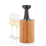 Tapón de champán ultrafino a prueba de fugas reutilizable AdHoc Gusto color negro tercera vista