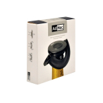 Tapón de champán ultrafino a prueba de fugas reutilizable AdHoc Gusto color negro vista con caja