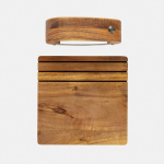 Set cocina con cuchillo basculante y tabla de cortar AdHoc RoccaVerde color marrón decima vista