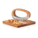 Set cocina con cuchillo basculante y tabla de cortar AdHoc RoccaVerde color marrón segunda vista