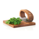 Set cocina con cuchillo basculante y tabla de cortar AdHoc RoccaVerde color marrón cuarta vista