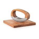 Set cocina con cuchillo basculante y tabla de cortar AdHoc RoccaVerde color marrón sexta vista