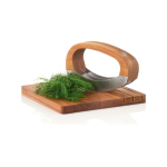 Set cocina con cuchillo basculante y tabla de cortar AdHoc RoccaVerde color marrón