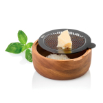 Rallador fino con recipiente de acacia AdHoc CutnServe Table color marrón tercera vista