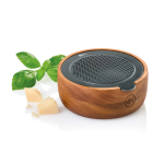 Rallador fino con recipiente de acacia AdHoc CutnServe Table color marrón vista con logo