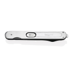 Sacacorchos con mecanismo vertical en acero inoxidable PushPull AdHoc color gris vista con logo