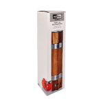 Molinillo doble de sal y pimienta de madera acacia AdHoc Duomill color marrón vista con caja