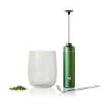 Set de matcha en caja con vaso vidrio y espumador 250ml AdHoc Chado color verde segunda vista