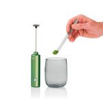 Set de matcha en caja con vaso vidrio y espumador 250ml AdHoc Chado color verde cuarta vista
