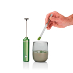 Set de matcha en caja con vaso vidrio y espumador 250ml AdHoc Chado color verde quinta vista