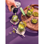 Set de matcha en caja con vaso vidrio y espumador 250ml AdHoc Chado color verde vista de ambiente 4