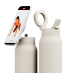 Botella termo con anillo magnético para móvil MagSafe® 710ml Ringo Pro color blanco roto cuarta vista