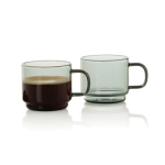 Tazas espresso de vidrio borosilicato soplado 70ml AdHoc Impact color transparente segunda vista