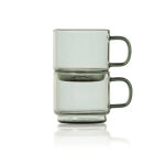 Tazas espresso de vidrio borosilicato soplado 70ml AdHoc Impact color transparente quinta vista