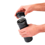 Taza térmica antigoteo de doble pared 500ml AdHoc Pulse color gris segunda vista
