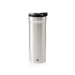 Taza térmica antigoteo de doble pared 500ml AdHoc Pulse color plateado brillante