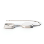 Cable de carga USB-C a USB-C 2 en 1 aluminio 15W Zens Pro 2 color blanco segunda vista