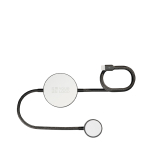 Cargador inalámbrico de aluminio con doble carga 15W Zens Pro 2 color negro vista de impresión