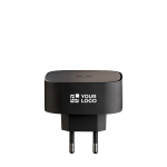 Cargador inalámbrico magnético compacto para móvil 15W Zens color negro vista de impresión