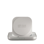 Cargador magnético mesita noche Qi2 custom made USB-C 20W Zens color blanco vista de impresión