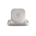 Cargador magnético mesita noche Qi2 custom made USB-C 20W Zens color blanco vista con logo